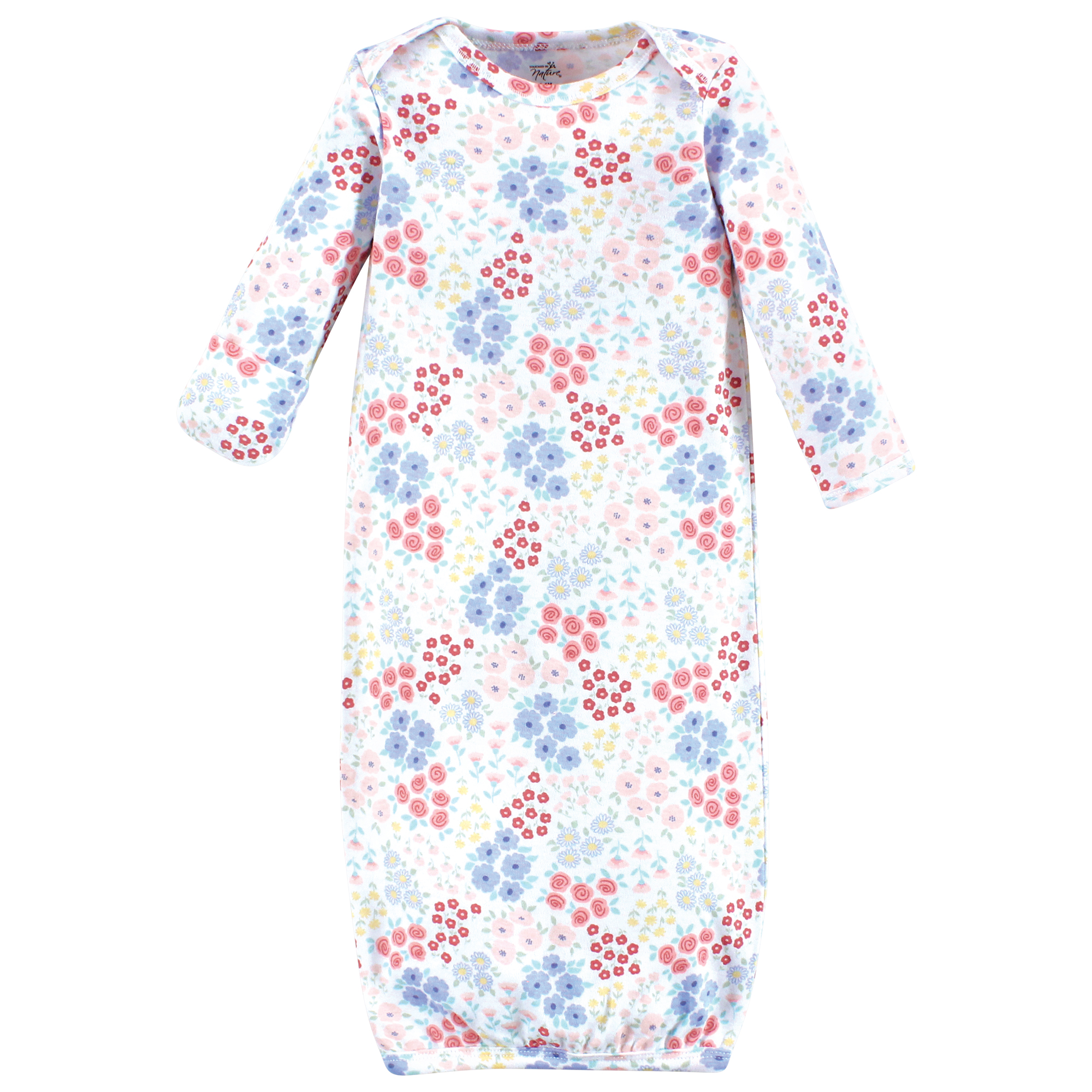 Touched by Nature Baby Girls Organic Cotton Gowns, Flower Market, 0-6 Months