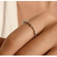thumbnail image 5 of 14K Solid Gold Thin Gold Band Ring Diamond Simple Promise Ring Everyday Ring., 5 of 5