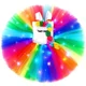 thumbnail image 5 of Vestido de unicornio para niñas con luces LED y flores de arcoíris, vestido de princesa con tutú, ropa de fiesta de cumpleaños para niñas, disfraz de Halloween para niños, 5 of 5