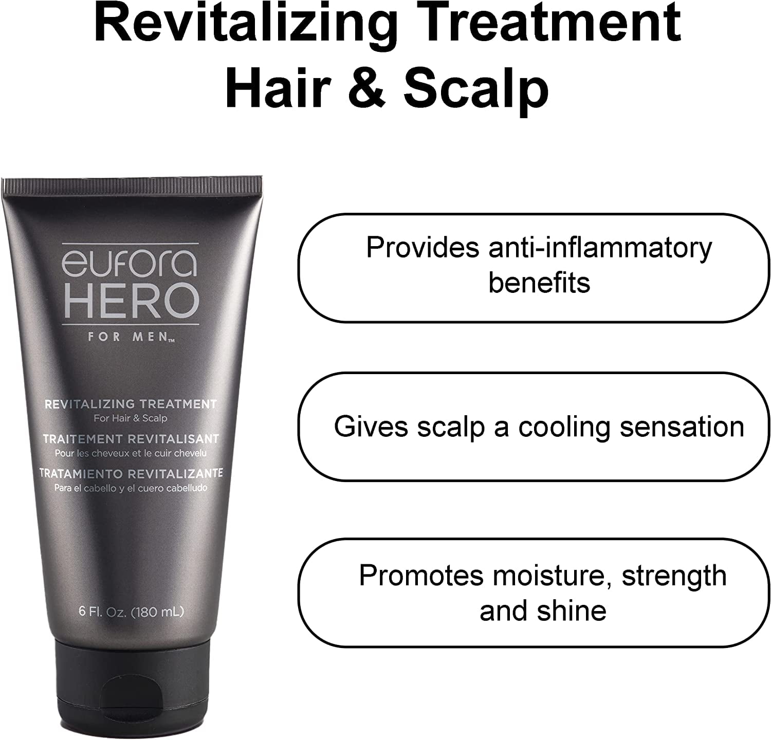 Eufora Hero Men Revitalizing Treatment Hair & Scalp 6 Oz
