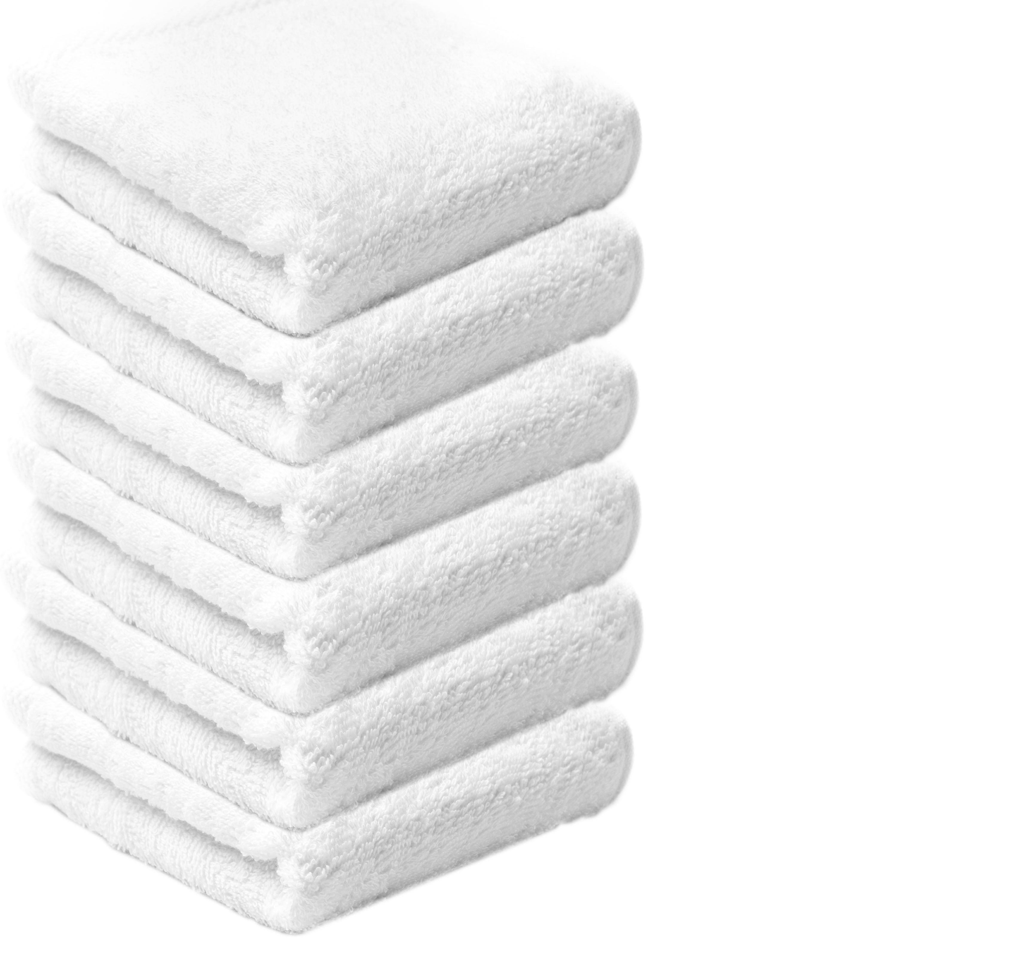 Raymond Clarke Luxury Cotton Washcloths - Large 12x12 Hotel Style Face Towel, Silver, 12 Pack