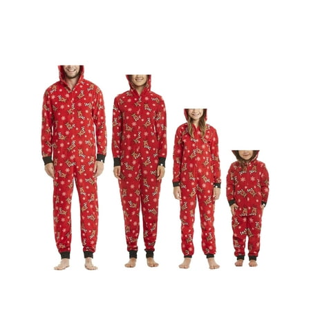 

Afunbaby Christmas Family Matching Hoodie Pajamas Reindeer Romper Long Sleeve One Piece Jumpsuit Zipper Pjs