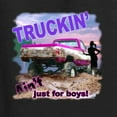 thumbnail image 2 of Wild Bobby, Truckin Ain't Just For Boys, Cars and Trucks, Women Standard V-Neck Tee, Black, Small, 2 of 4