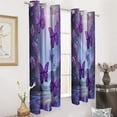 thumbnail image 3 of Dreamy Purple Butterfly Pattern (26)-2 Window Blackout Curtain 3d Printed Blackout Curtain Bedroom Living Room Hotel Window 2 Panel Shade, 3 of 6