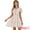 White Pink, variant on DARING DIVA Floral Flouncing Sleeve V Neck A-Line Chiffon Dress XS White