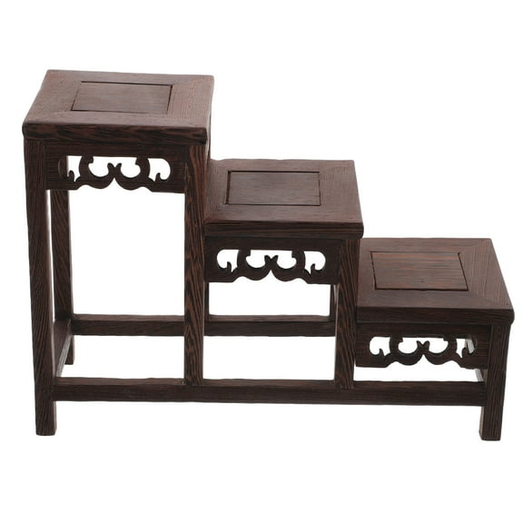 Worgeous Wood Display Shelf Multi-Functional Wood Stand For Collectibles Sunglasses Display Riser Stand Craft Show Tabletop Riser