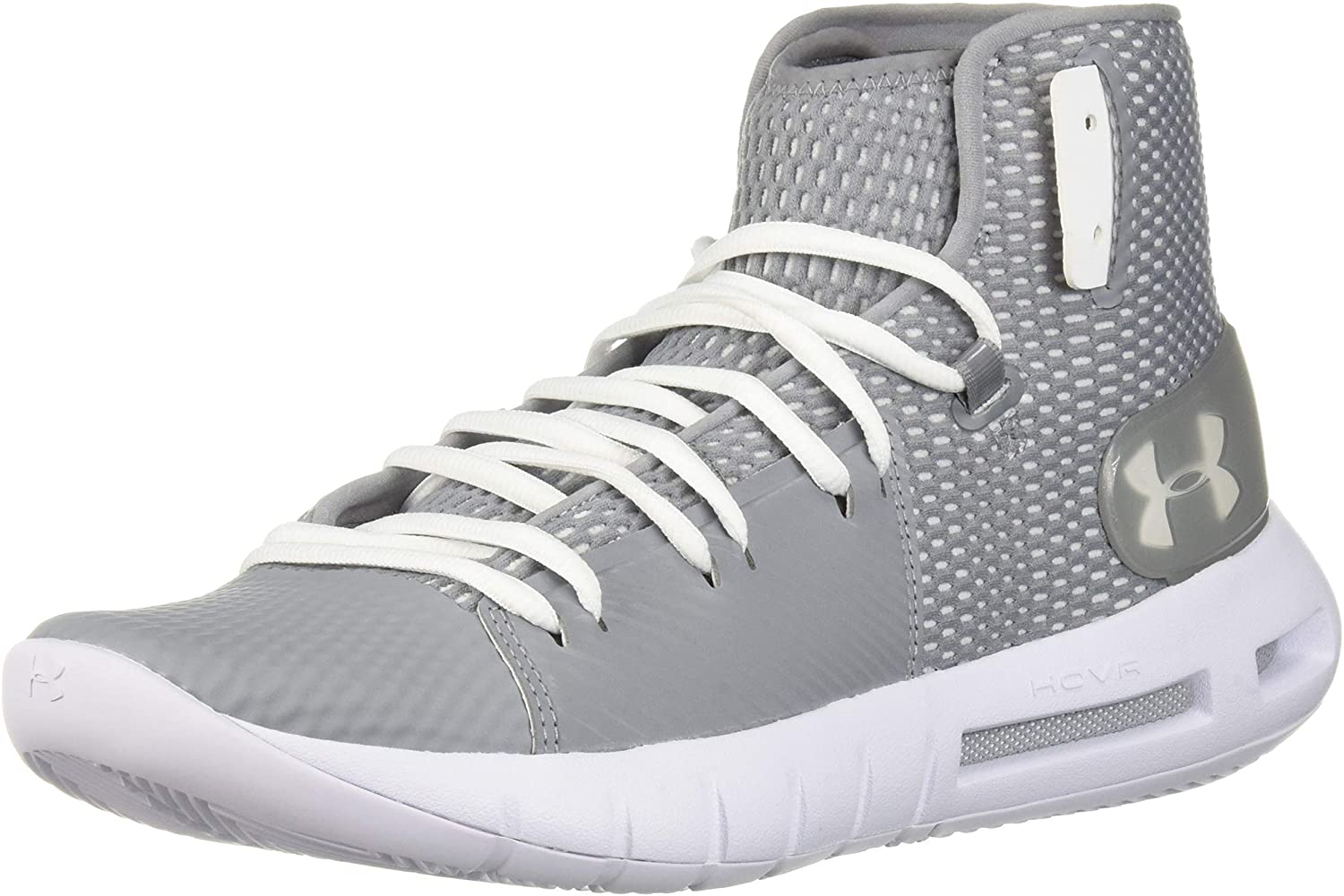 Under Armour Men's Drive 5 Basketball Shoe, Steel (102)/White, 12