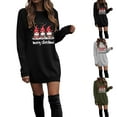 thumbnail image 2 of felwors Christmas Sweatshirt Women Xmas Holiday Tops Funny Plus Size Gnomes Print AG, M, 2 of 7