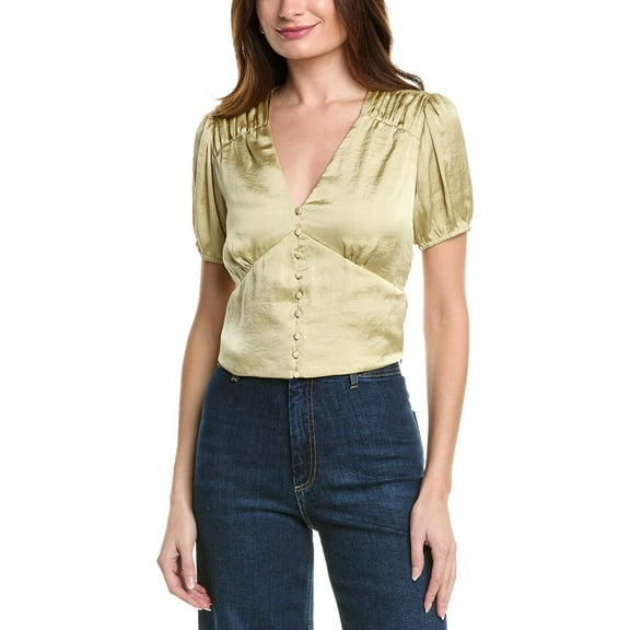 PAIGE womens  Plie Top, 2, Green