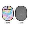 thumbnail image 3 of Multi-Functional Oven Silicone Pot Pad 7.5×9.4in Anti-Slip Heat-Insulating Pad Baking Gloves Heat-Resistant Cotton Layer 1 Pc Lightslategray Tie-Dye Background Vibrant Colors And Swirling (4), 3 of 7