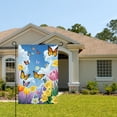 thumbnail image 2 of AMHNF Spring Butterfly and Flower Garden Flag 12x18 inch for Spring Summer Home Outdoor Garden Decoration Linen Garden Flag 12x18 inch for Spring Summer Home Outdoor Garden Decoration, 2 of 5