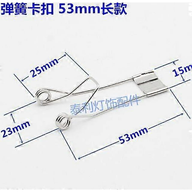 10pcs Downlight Spring Clips Heavy Duty Metal Emitting Diode Recessed Lighting Accessories Securing Clamps for Fixing Ceiling Lamp 53mm