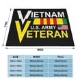 thumbnail image 3 of Army Vietnam Veteran Blanket Soft and Warm Cozy Flannel Lightweight Throw Blanket for Couch Sofa Bed 50x40, 3 of 4