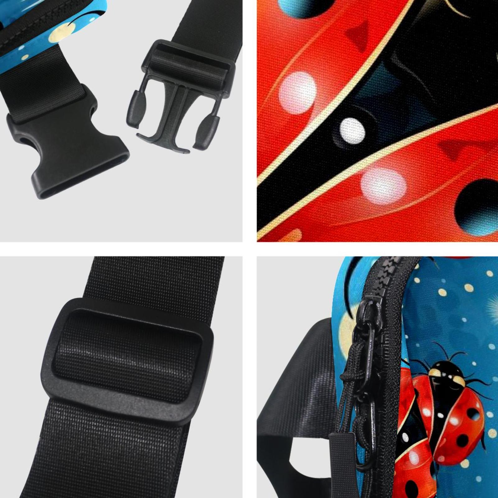 Coccinella septempunctata Running Belt Fanny Packs Waist Packs with Extension Strap Unisex Lightweight Adjustable