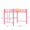 Pink, variant on Zimtown Loft Bed Queen Size with LED and Charging Station, Metal Bunk Bed Frame,Heavy Duty Metal Slat Support,Black