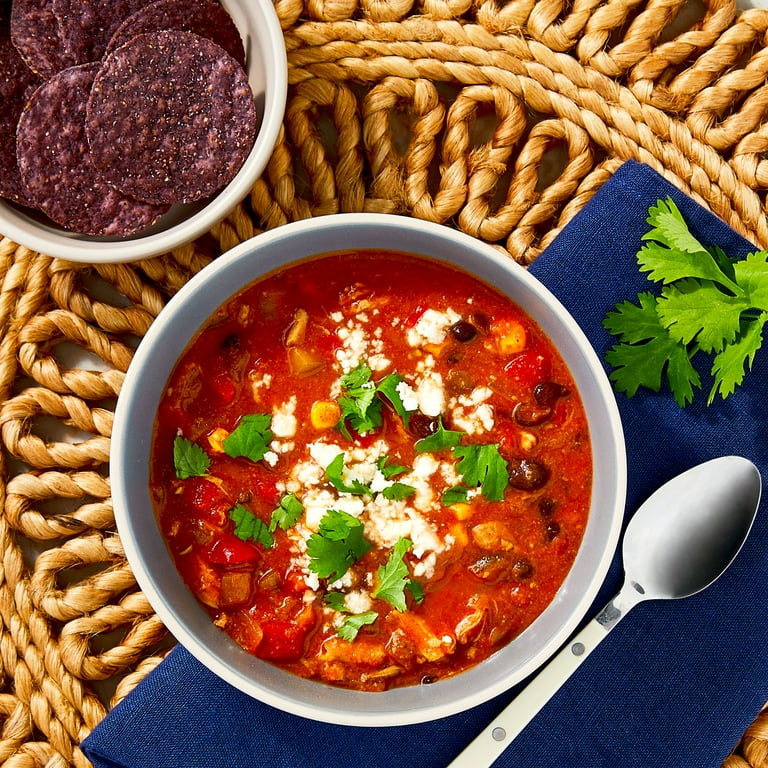 Marketside Chicken Tortilla Soup 16 oz Cup with Chicken Black