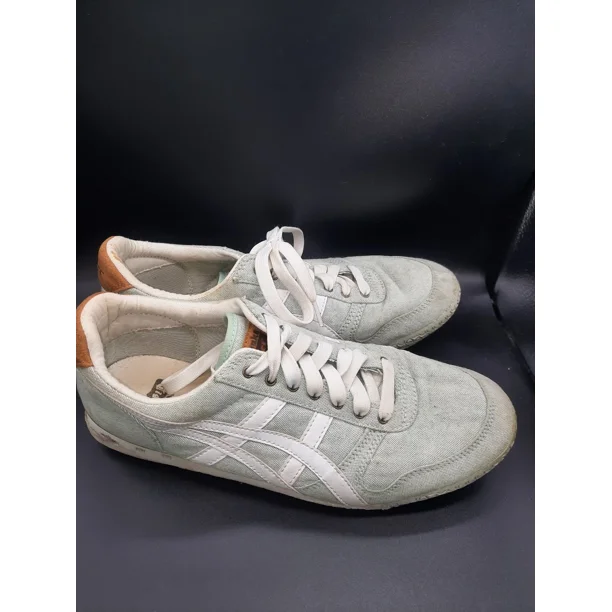 Mint Greem Vintage Onitsuki Tiger Green White Tennis Shoes Womens Size US10