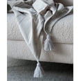 thumbnail image 6 of A&B Home Throw Blanket - Beige and White Stripe Woven Cotton Blend Blanket, 50" x 60", 6 of 9