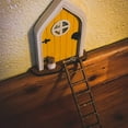 thumbnail image 4 of Fairy Door -Fairy Door for Tree-Fairy Garden-Fairytale Door - Tooth Fairy Door-Fairies Sleeping Door and Windows Tree Statues-Tree Hugger Yard & Garden Sculptures Fairy Mystical Home(Yellow), 4 of 6