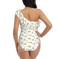 thumbnail image 6 of Yiaed Dump Truck Print Women One Piece Swimsuits Tummy Control One Shoulder Bathing Suits Pattern Ruffle Swimwear-Small, 6 of 8