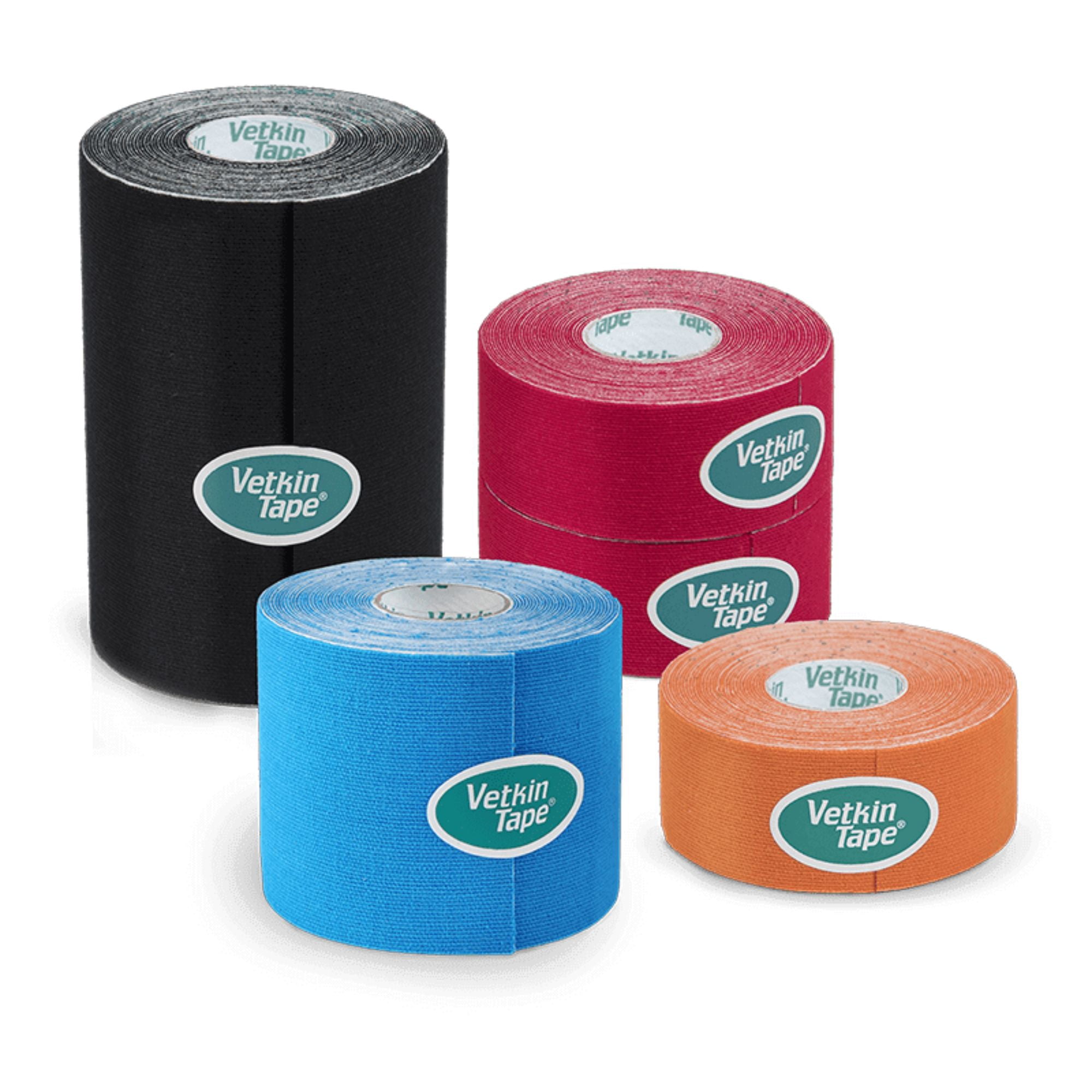 VetkinTape Equine & Canine Kinesiology Tape [Veterinary]: 3.93 in. x 16.5 ft. (Red)
