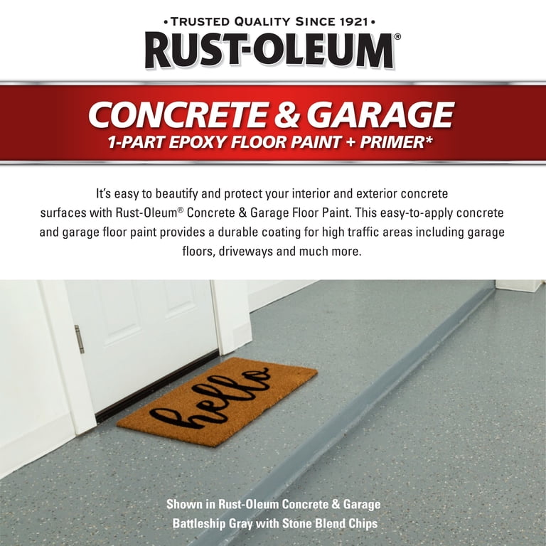 Rust-Oleum Concrete & Garage Floor Paint, Armor Gray 1-Gallon photo 2