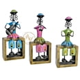 thumbnail image 2 of Wrought Iron Musician Set, Tribal Folk Art Figurines, Indian Dhokra Inspired Home Decor, Musical Statues for Shelf, Handmade Metal Art Gift, 2 of 6
