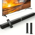 thumbnail image 2 of 2 In 1 TV Sound Bar, Sound Bars for Smart TV -Wireless 2.0 Channel Home Audio Sound Bars - Surround Sound Bars with ARC/Optical/AUX Connection TV Sound Bar Speakers, 2 of 11