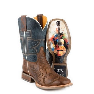 NEW TIN HAUL men\'s don\'t fence me in two square toe boot in brown oiled IMG_3415__77711.1727894570.386  main image 2