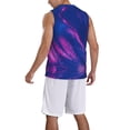 thumbnail image 2 of Sikiie Neon Gradient Blue Basketball Jersey Reversible Men's Mesh Athletic Sports Shirts Training Practice S-4XLMedium, 2 of 6