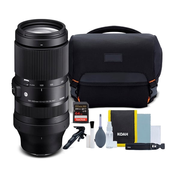 Sigma 100-400mm f/5-6.3 DG DN OS Lente Contemporánea para Montura L - Kit Completo