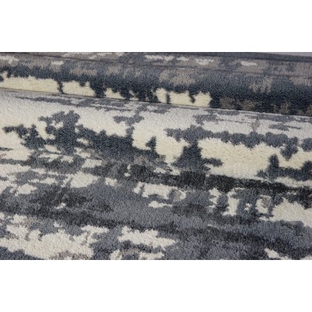 Ladole Rugs Durable Barrie Abstract Design Micro Polyester Area Rug Carpet In Grey Ivory 5 3 X 7 6 160cm X 230cm Walmart Canada