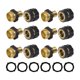 thumbnail image 1 of Conector rápido para manguera de jardín de 3/4 de pulgada, adaptadores de grifo de repuesto macho y hembra 6 juegos, 1 of 8