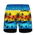 thumbnail image 4 of XFeng Men's 2 in 1 Swim Trunks, Print Board Shorts with Compression Liner, Quick Dry Beach Swim Shorts with Pockets, 4 of 5