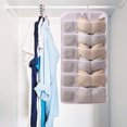 thumbnail image 4 of TUOBARR Non-woven Double-sided Storage Bag Washable Wardrobe Multi-pocket Bra Hanging Bag Door Rear Socks Storage Bag, 4 of 5