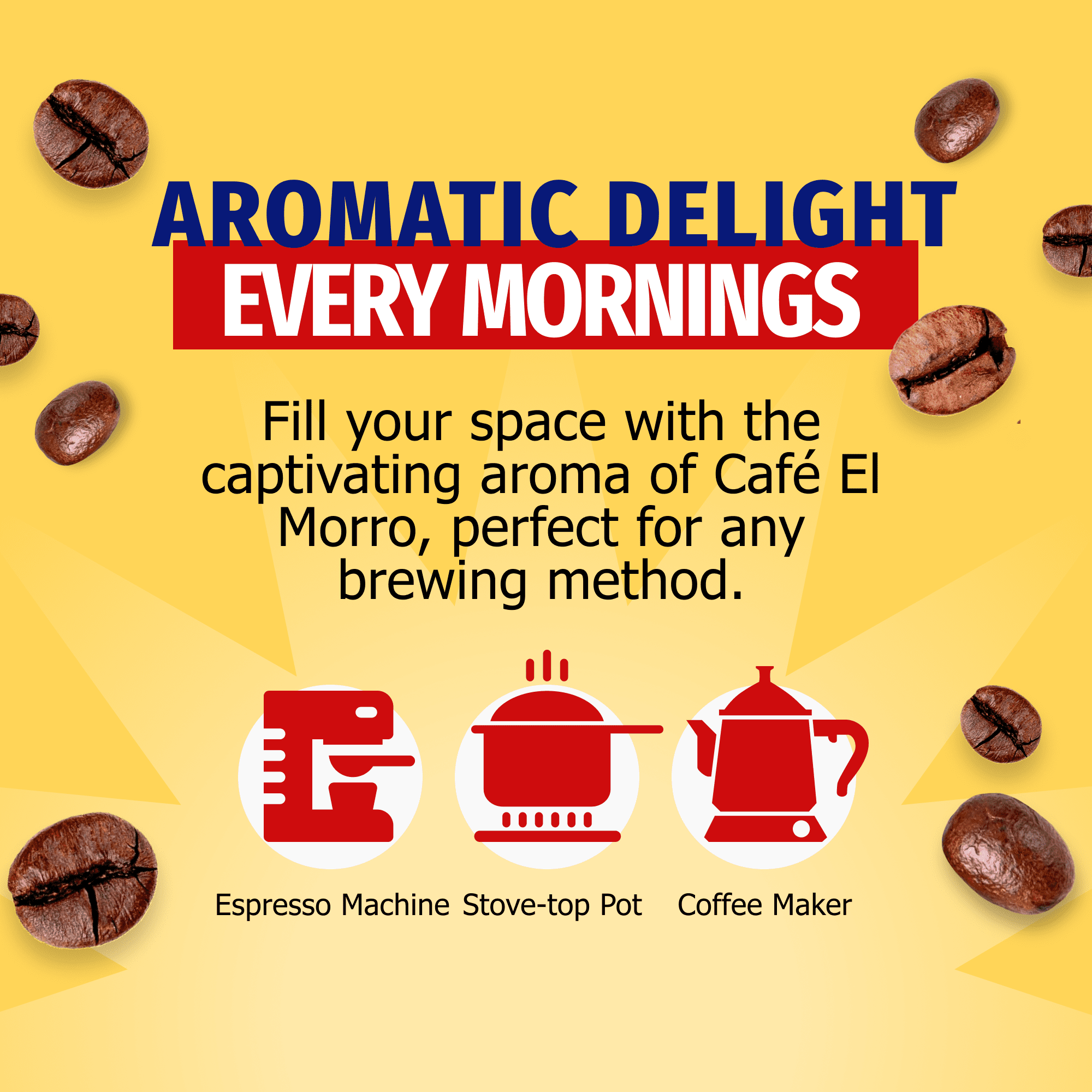 Premium Ground Coffee - from Caf? El Morro. 250g (8.83 oz) (Pack of 24) Gourmet Dark Roast Espresso Coffee, Pure Ground Coffee, Vacuum Pack