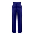 thumbnail image 4 of Womens Sweatpants High Waist Straight Leg Flattering Casual Suit Long Wide Leg Sweatpants Women Blue 2Xl, 4 of 6
