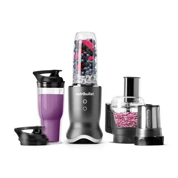 Restored Nutribullet RNB50550 Ultra Plus+ 1200W Kitchen System - Gunmetal Gray (Refurbished)