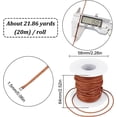 thumbnail image 2 of Cordón de cuero redondo para joyería de 22 yardas (20 m), 1,5 mm, Burlywood, piel de vaca auténtica, con cuentas, con carrete, 2 of 4