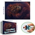 thumbnail image 3 of SXFVHN 1000-Piece Adult Wood Jigsaw Puzzle, Cosmic Lion Portrait Design – Intellectual Challenge, High-Difficulty, Relaxing Family Activity, Home Decoration, Eco-Friendly, 29.5x19.7in, 3 of 6