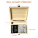 thumbnail image 5 of Juego de piedras de whisky de 9 piezas, caja de madera de piedras escalofriantes Irfora Gris, 5 of 7