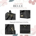 thumbnail image 4 of Hannah & Sophia Belle Convertible Diaper Backpack & Messenger Bag, Black Orchid, 4 of 12