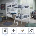 thumbnail image 5 of Gymax White Wood Hardwood Twin Bunk Beds Convertible into 2 Individual Kid Bed Ladder, 5 of 6