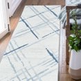 thumbnail image 1 of Rugking 5X7 Area Rugs for Living Room Moroccan Thin Rug Blue Modern Geometric Accent Rug Contemporary Soft Mat Indoor Sketch Rug Doormat Non Slip Carpet Kitchen Living Room, 1 of 6