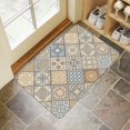thumbnail image 4 of Retro Door Mat, 17 X 30 Inch Bohemian Light Geometric Design (5) Welcome Doormat Decorative Home Floor Mat, Non Slip Rubber Back and Strong Water Absorption for Outdoor Indoor Entrance Decor, 4 of 6