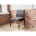 thumbnail image 4 of Pemberly Row Waiting Reception Armless Guest Chair Wood Frame in Black, 4 of 5