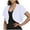 White 1, variant on ShomPort Womens Cardigan Short Sleeve Chiffon Lightweight Open Front Cardigans Summer Plus Size Plain Soft Vacation Tops