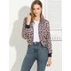thumbnail image 3 of Allegra K Chaqueta Bomber Corta Floral Cuello Vuelto Cremallera Dobladillo Elástico Para Mujer Negro L Unique Bargains chaqueta, 3 of 6