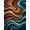 Brown, Pattern 2, variant on ODIKA 4' x 6' Machine Washable Non-Slip Area Rug, abstract print High Traffic Rug, Brown, 1186613