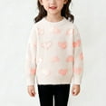 thumbnail image 2 of Lorytime Casual Sweaters for Teen Girls Kids Heart Pullover Crewneck Long Sleeve Tops Soild Spring Knitwear 5-6 Years, 2 of 7